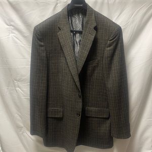 Gray/Black/Tan wool blend coat w/ paisley lining